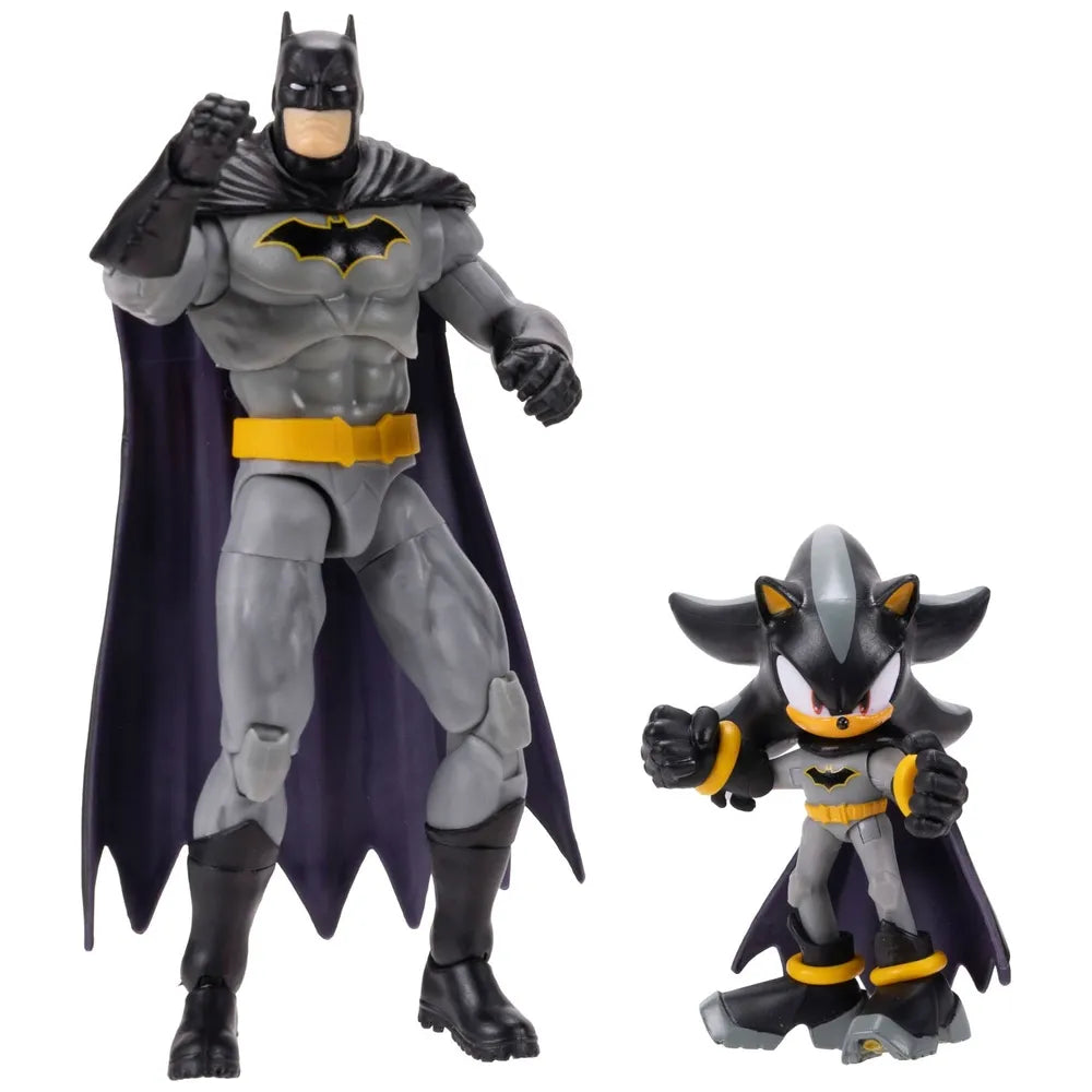 DC x Sonic 2-Pack Action Figures – Shadow and Batman Toy Set for Fans