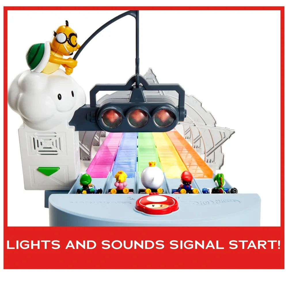 Hot Wheels Mario Kart Rainbow Road Racing Playset