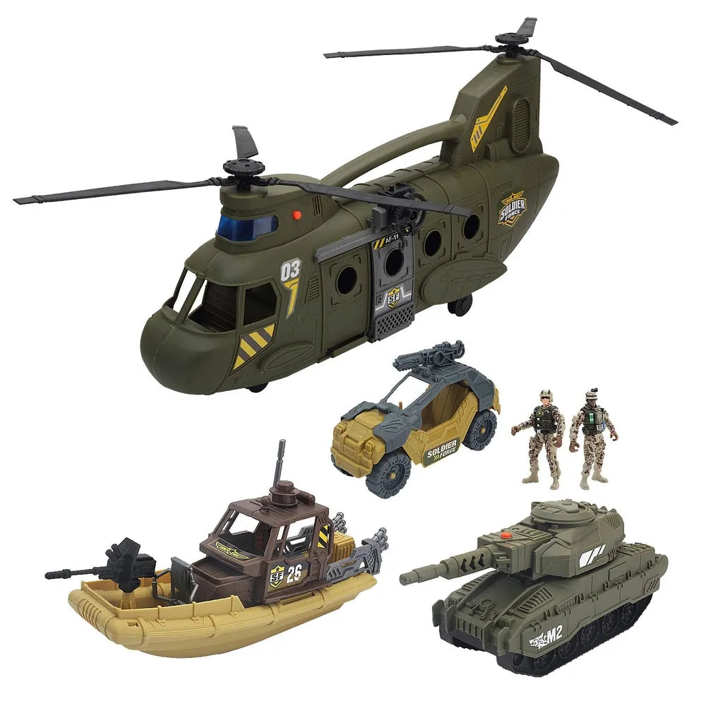 Soldier Force Playset: Military Vehicles with Lights & Sound Effects