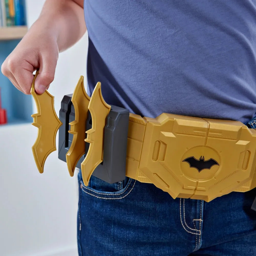 DC Batman Costume Accessories Mask & Utility Belt Gear-Up Set for Kids