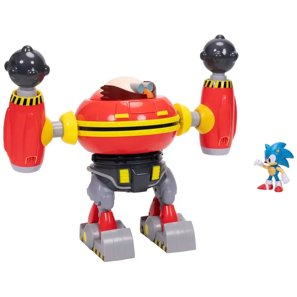 Sonic the Hedgehog Deluxe 23cm Playset with Hammer Egg Robot & Sonic Figure