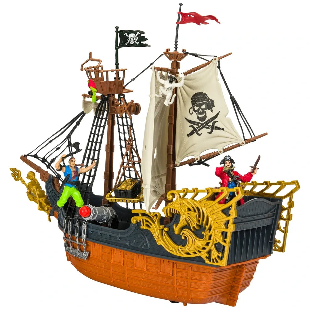 Pirate Captain Deluxe Playset: Pirate Ship with Action Figures