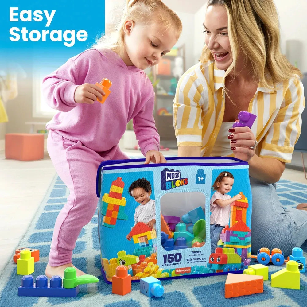 MEGA Bloks 150-Piece Bigger Building Bag Construction Set