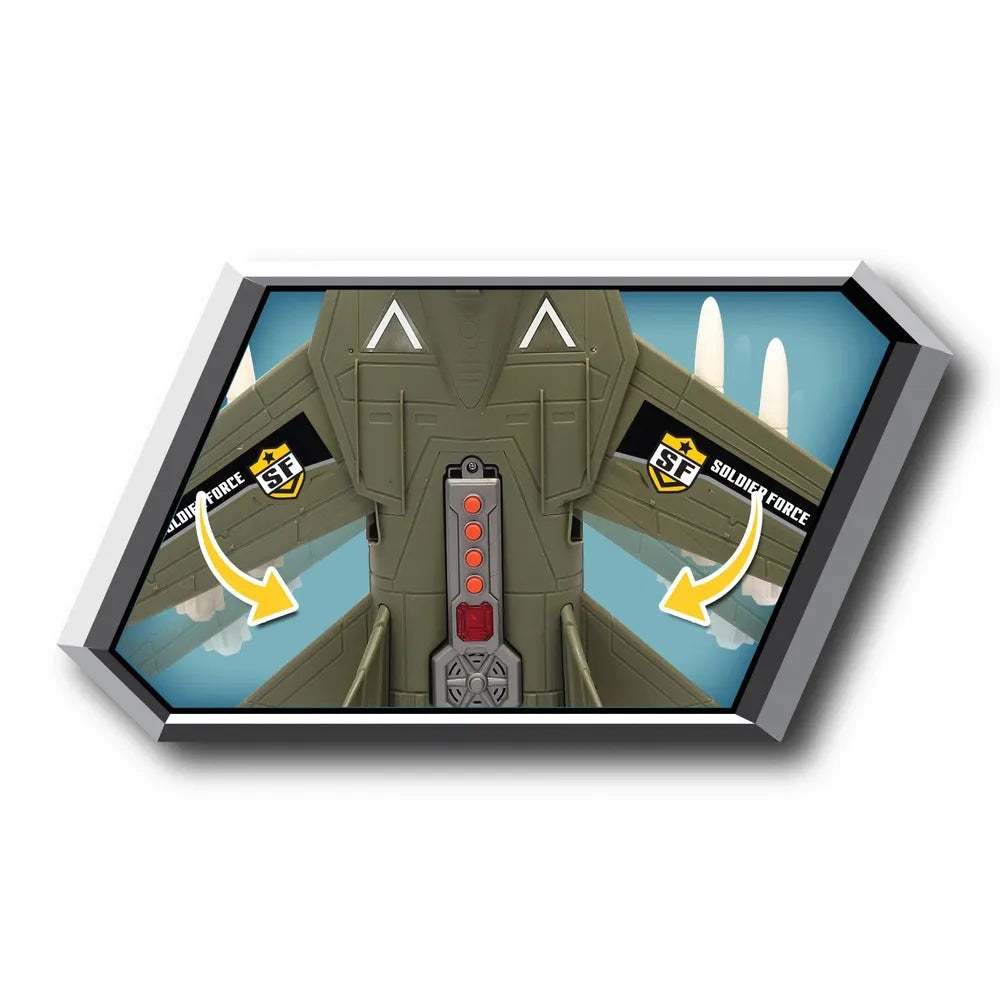 Soldier Force Stealth Battle Wing Jet Playset with Lights & Sounds