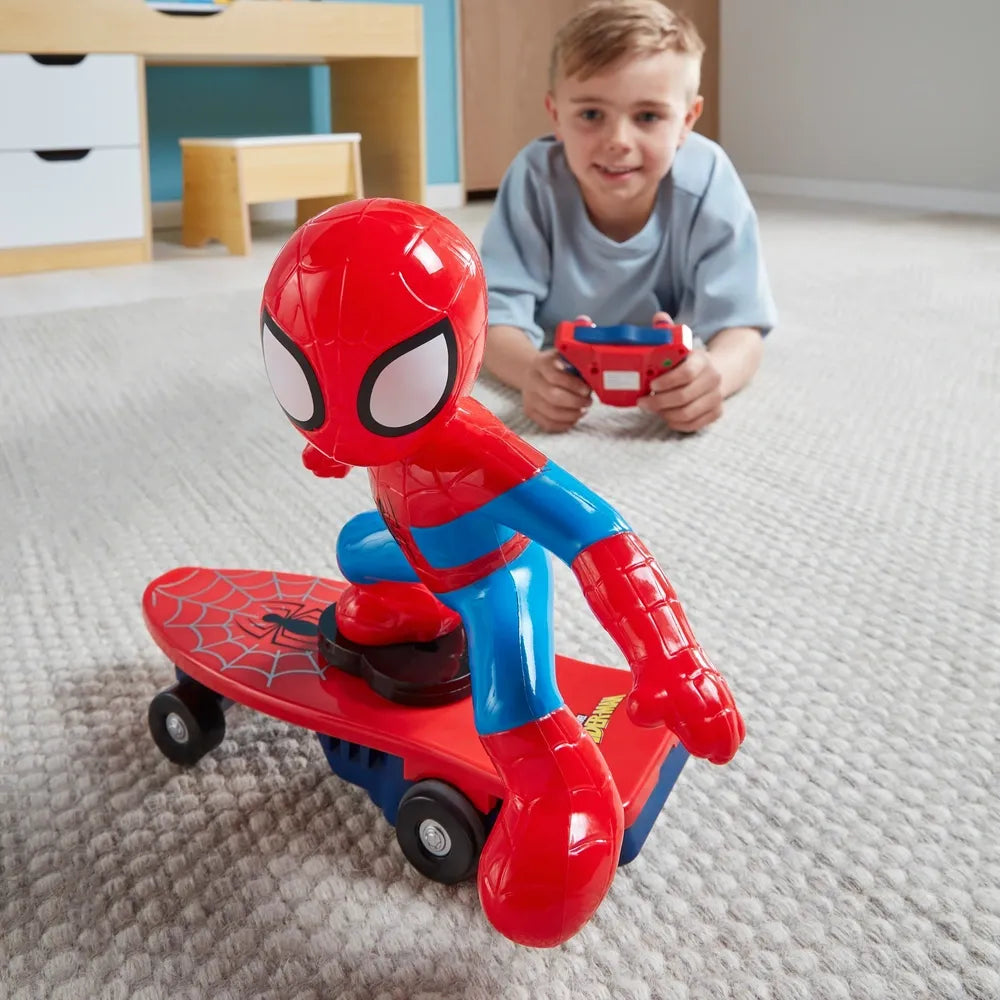 Marvel Spider-Man Remote-Control Skateboard Toy Set