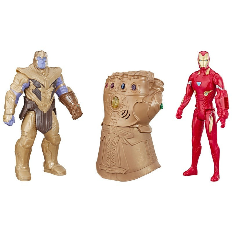 Iron Man & Thanos 2-Pack – Marvel Titan Hero Series Action Figures with Infinity Gauntlet