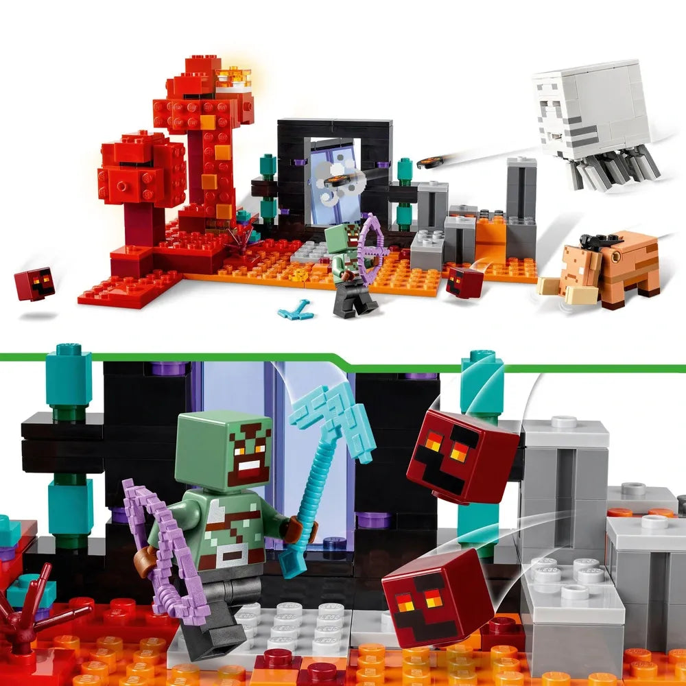 LEGO Minecraft 21255 World The Nether Portal Ambush Set