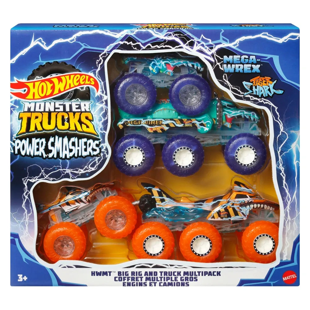 Hot Wheels Monster Trucks 1:64 Power Smashers Multipack
