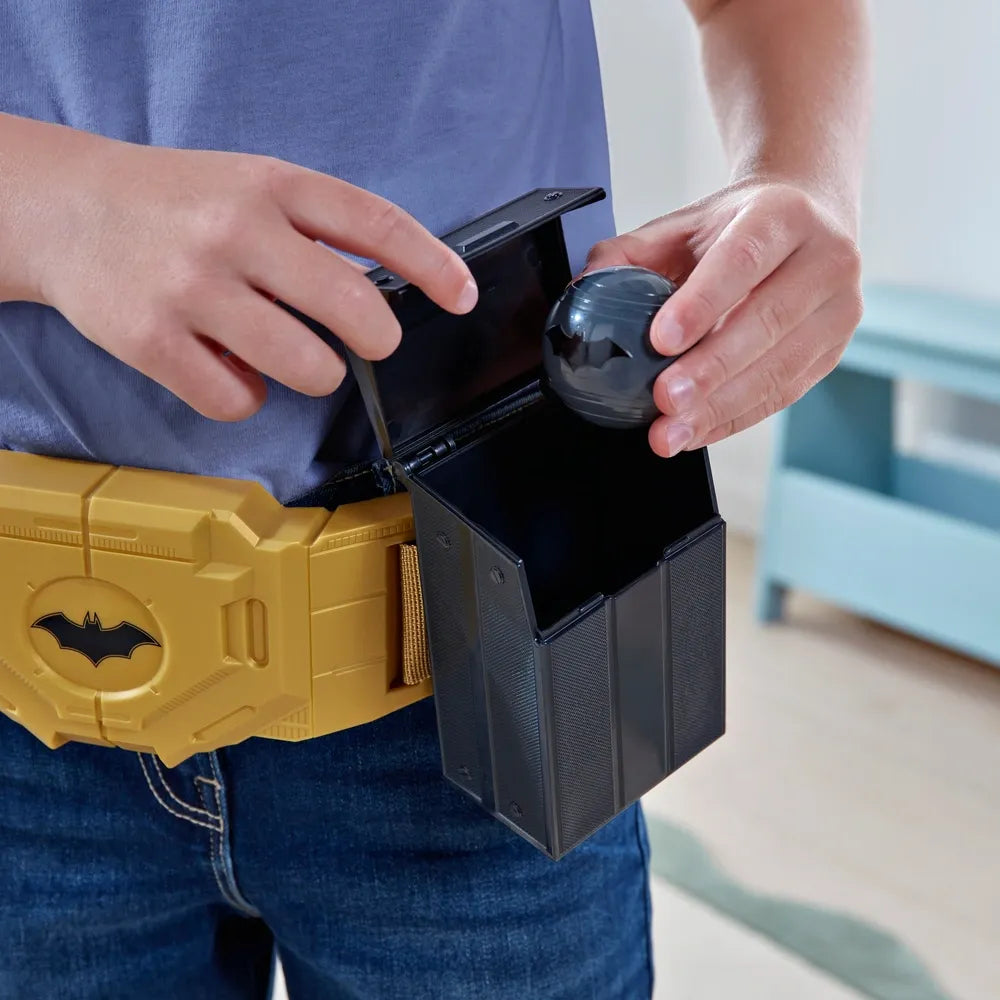 DC Batman Costume Accessories Mask & Utility Belt Gear-Up Set for Kids