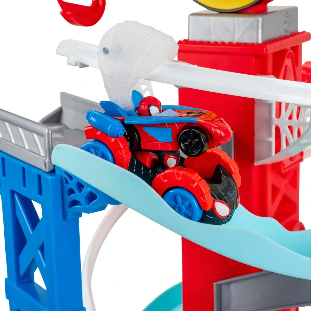 Marvel Spidey & His Amazing Friends Construction Zone Chaos Race Track Set