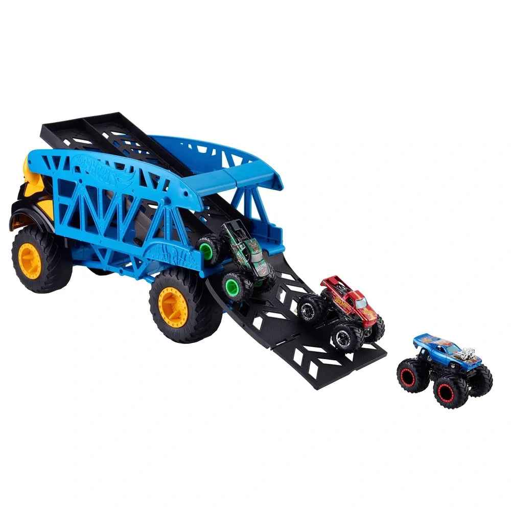 Hot Wheels Monster Trucks 1:64 Monster Mover Transporter with 3 Cars