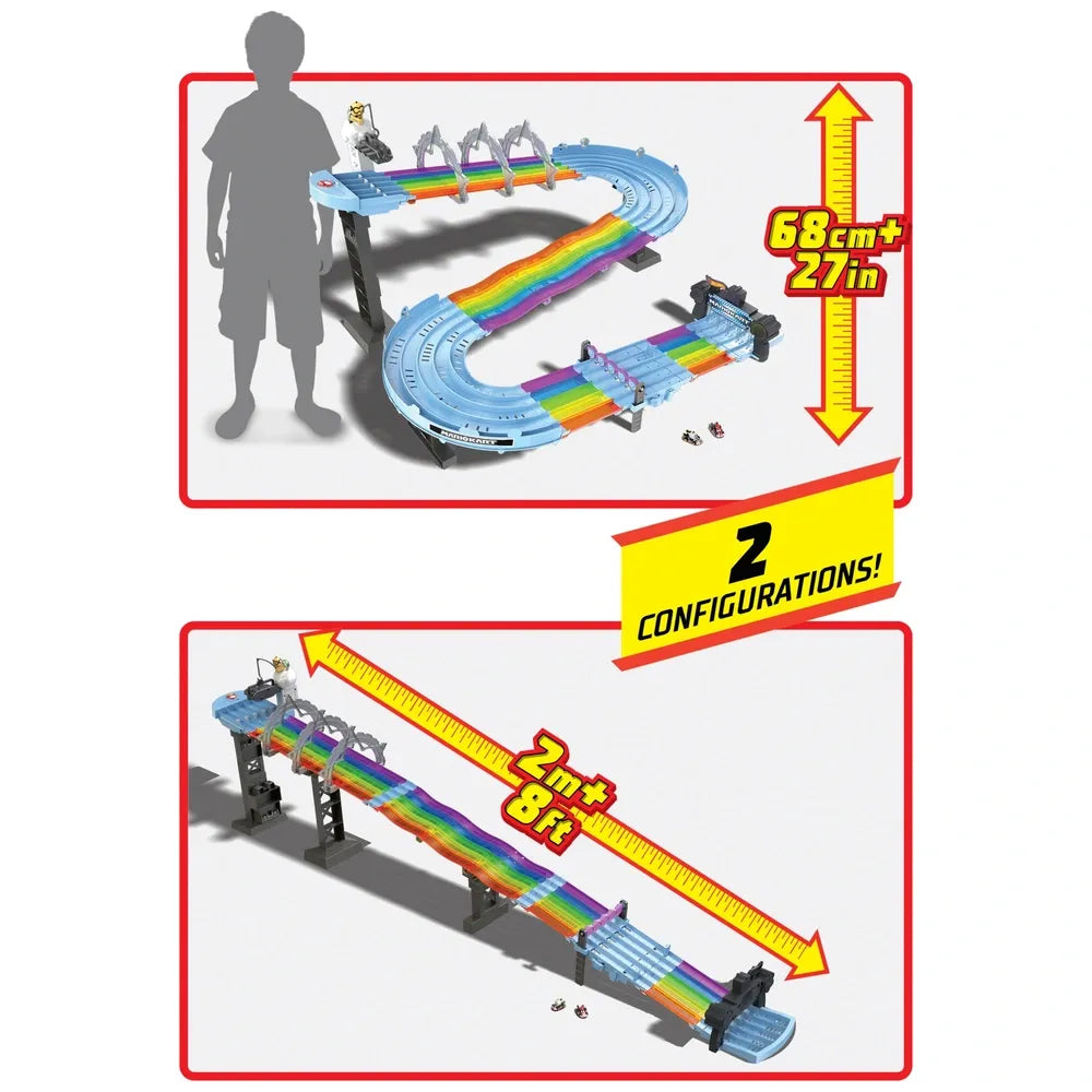 Hot Wheels Mario Kart Rainbow Road Racing Playset