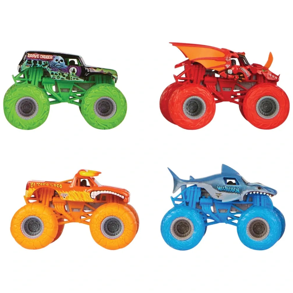 Monster Jam Tough Threads 1:64 Die-Cast Monster Trucks 4 Pack