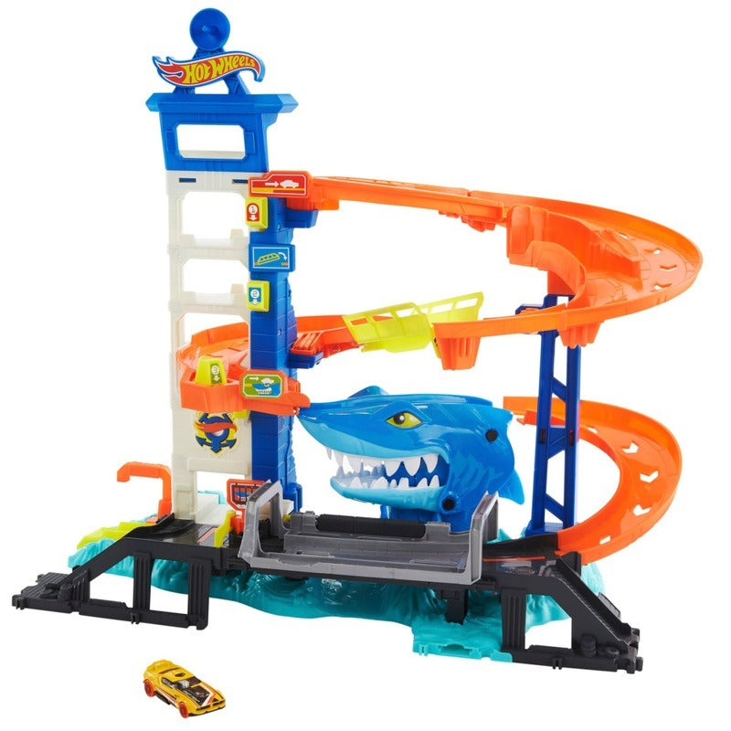 Hot Wheels City Attacking Shark Escape Track Playset