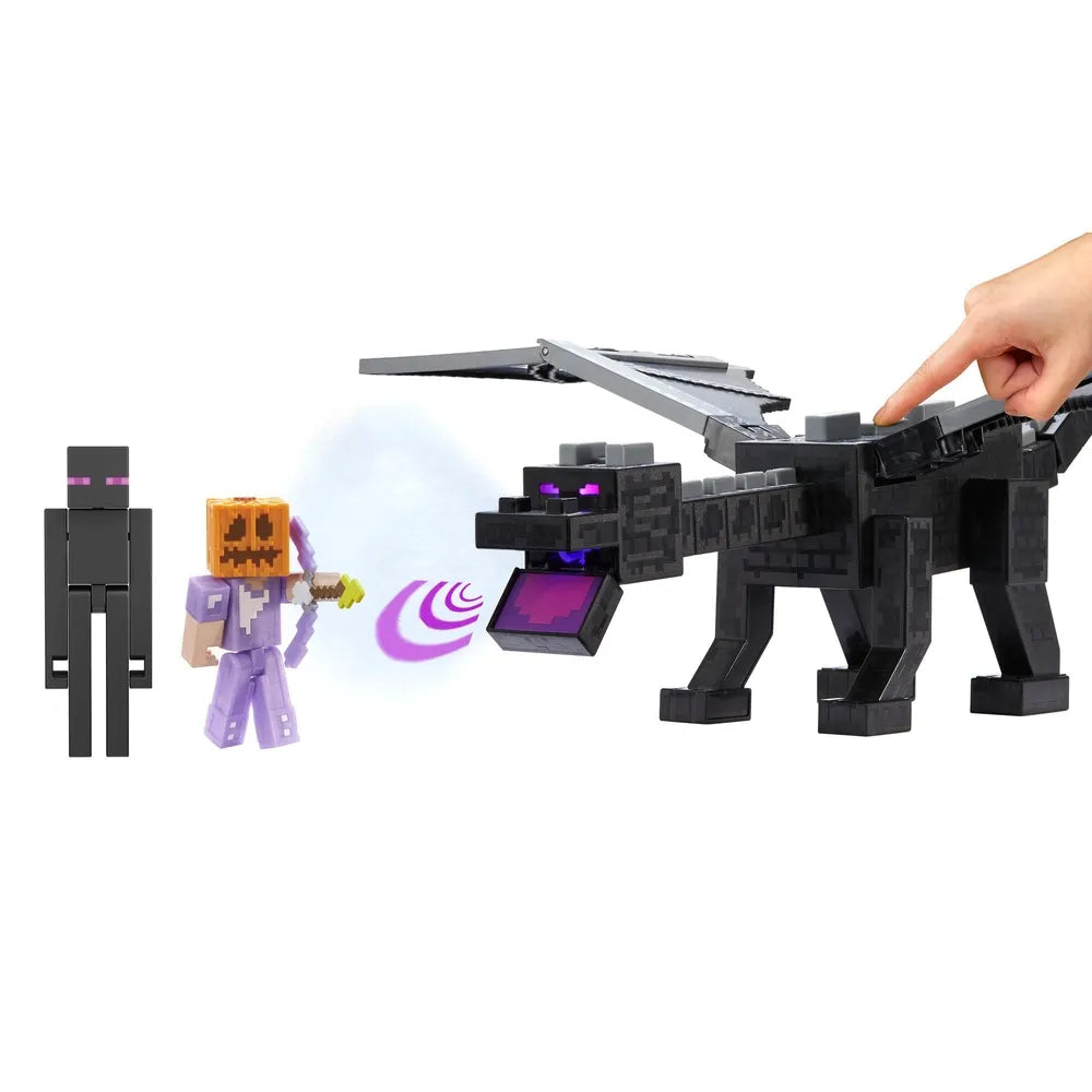 Minecraft 15th Anniversary Action Figures – Ender Dragon, Steve & Enderman Set