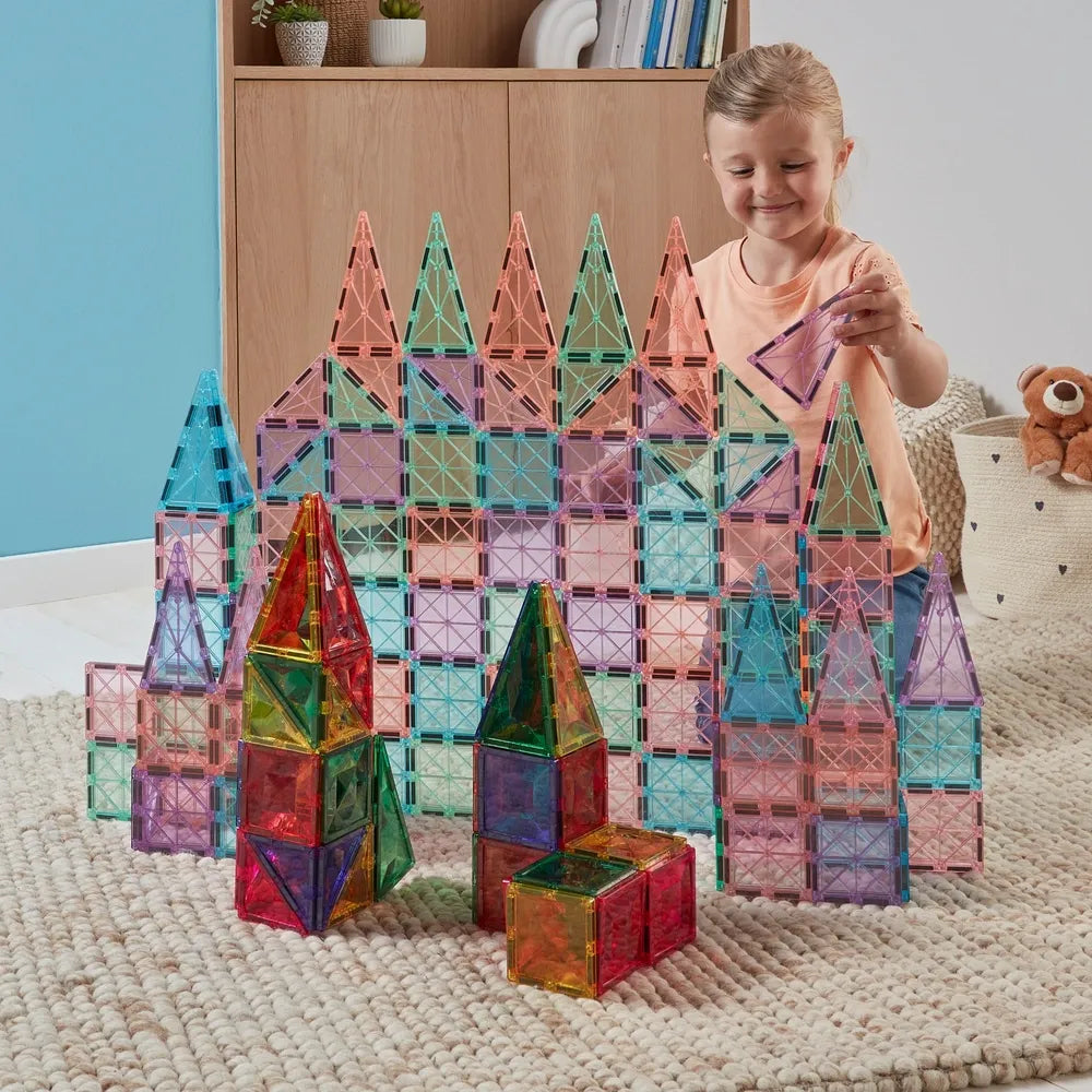 Magnetic Tiles 150-Piece Pastels & Diamond Shapes Building Set