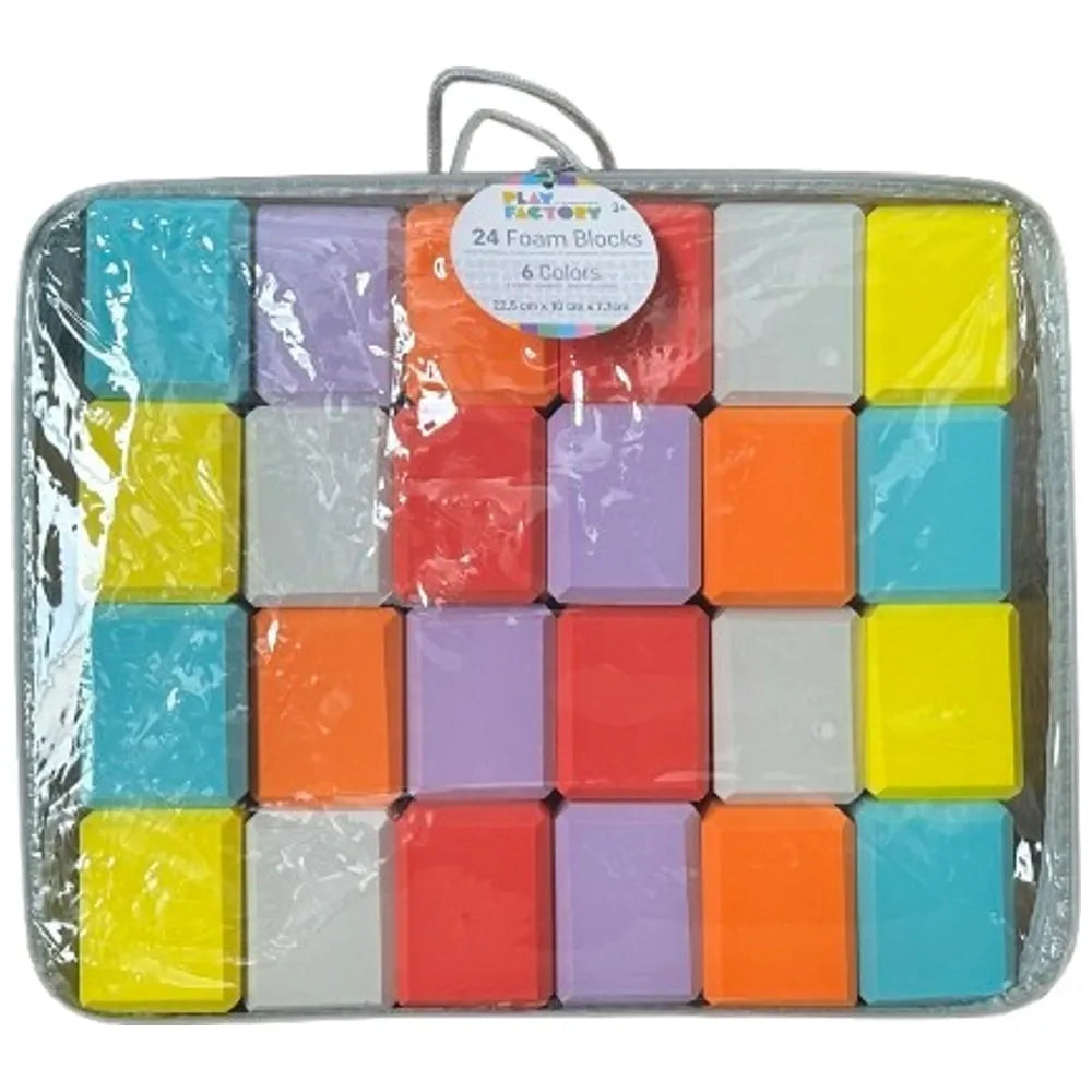 Play Factory 24-Pack Soft Foam Blocks Set