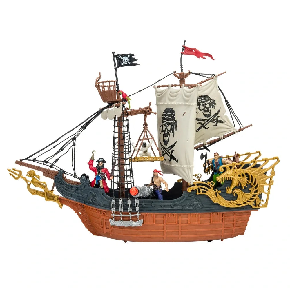 Pirate Captain Deluxe Playset: Pirate Ship with Action Figures