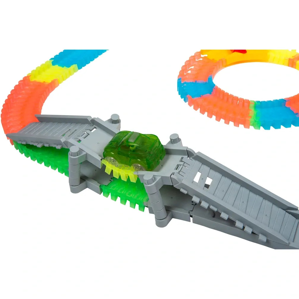 Glow Tracks Glow-in-the-Dark Double Loop Race Track Set