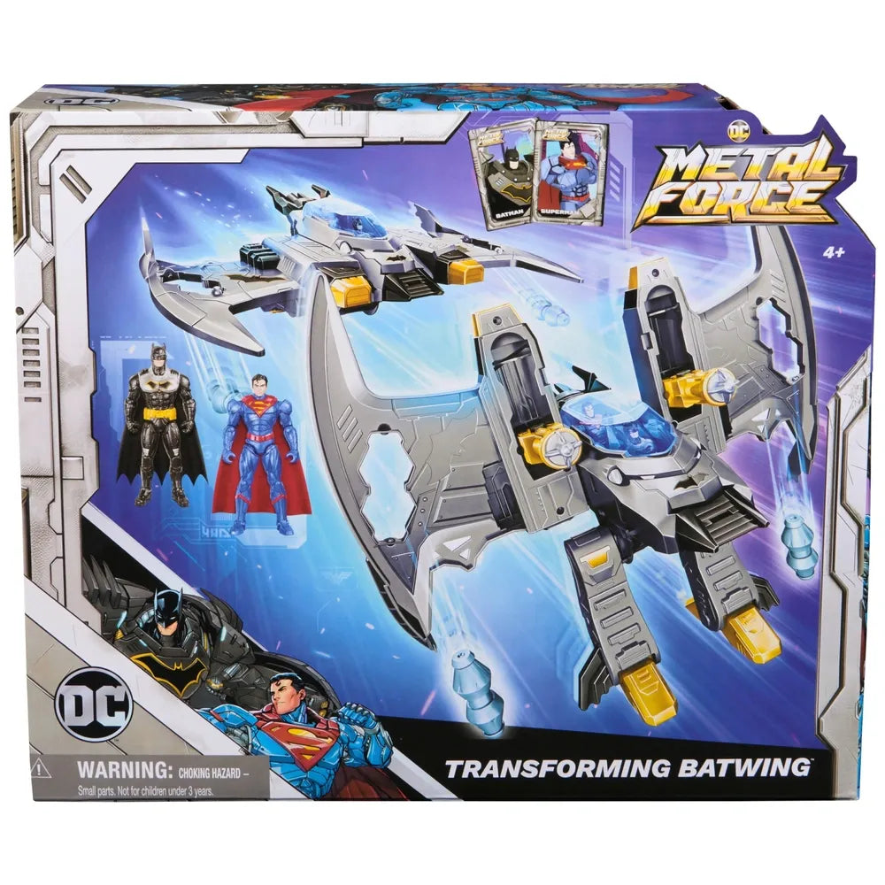 DC Metal Force Transforming Batwing Set Vehicle and Action Play Toy