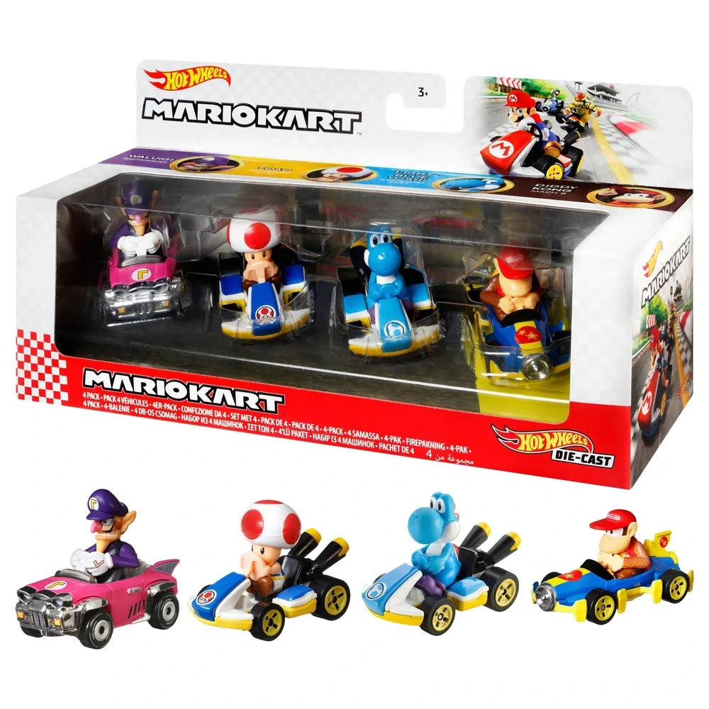 Hot Wheels Mario Kart Die-Cast Cars 4-Pack Assortment
