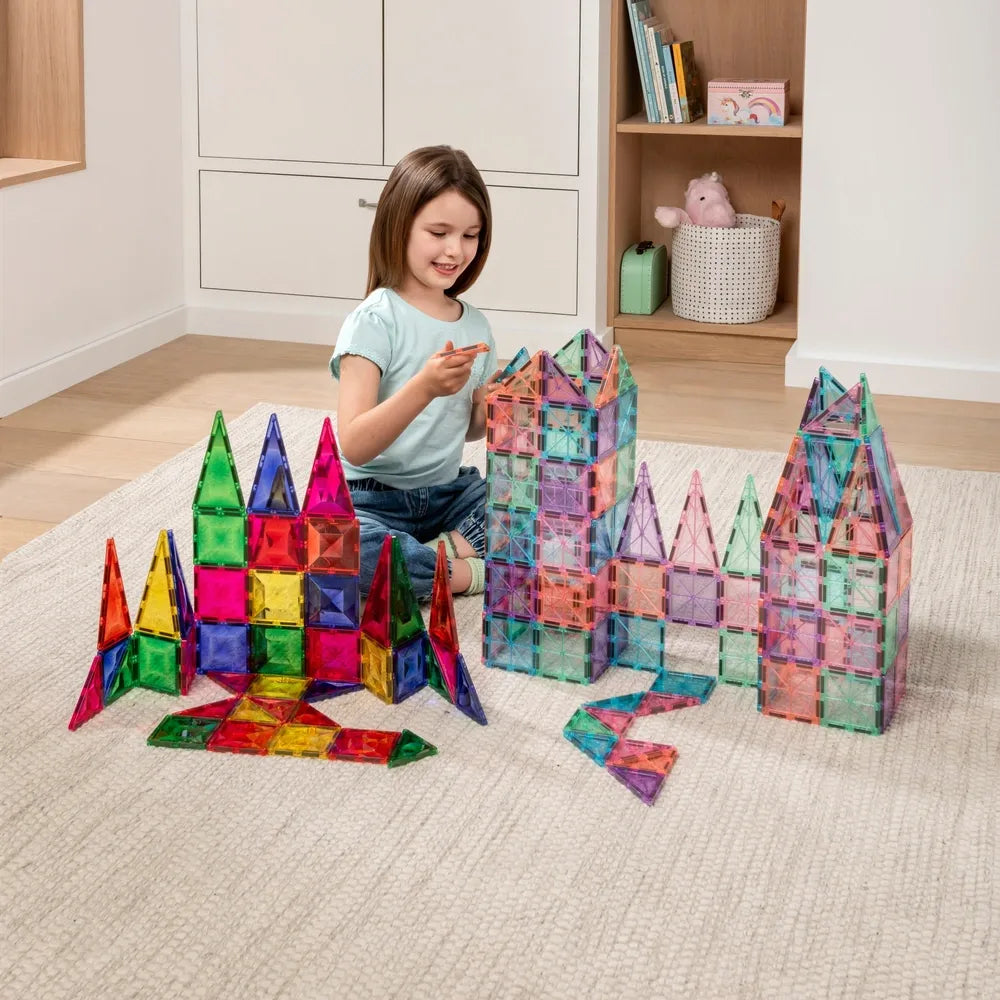 Magnetic Tiles 150-Piece Pastels & Diamond Shapes Building Set