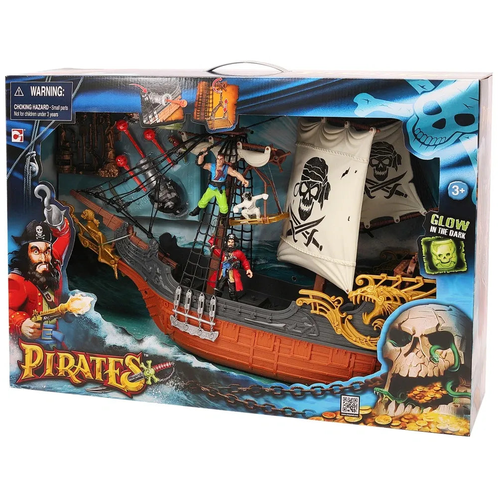 Pirate Captain Deluxe Playset: Pirate Ship with Action Figures