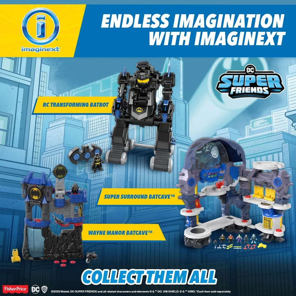 Imaginext DC Super Friends RC Transforming Batbot Toy