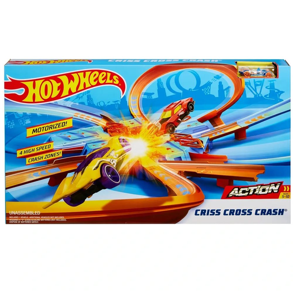 Hot Wheels Criss-Cross Crash Action Playset