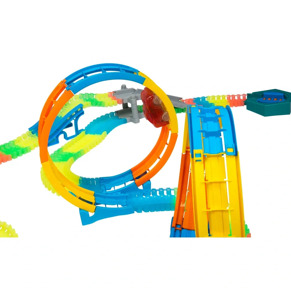 Glow Tracks Glow-in-the-Dark Double Loop Race Track Set
