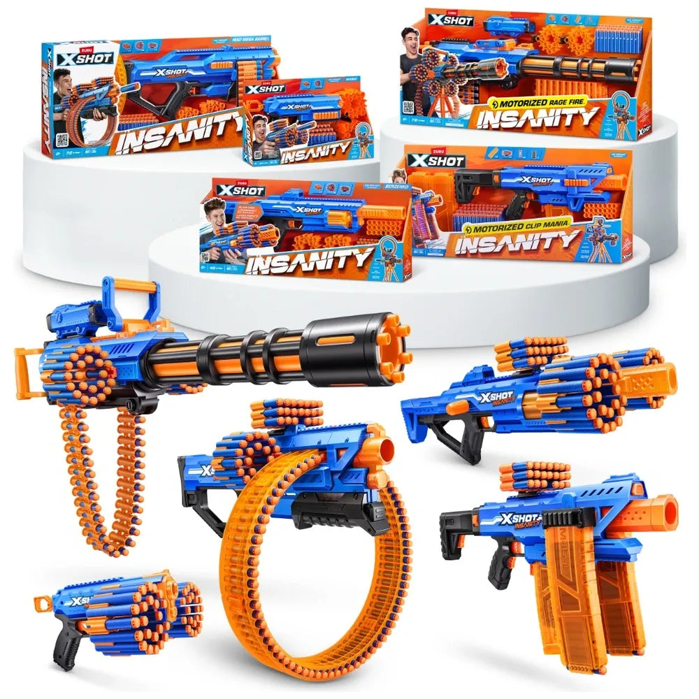 XSHOT by ZURU Insanity Motorized Rage Fire Blaster with 72 Darts