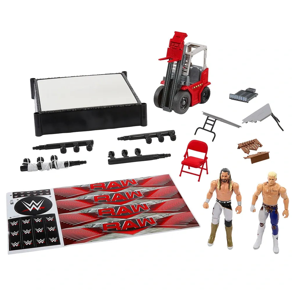 Cody Rhodes & Seth Rollins WWE Wrekkin' Raw Brawl Playset
