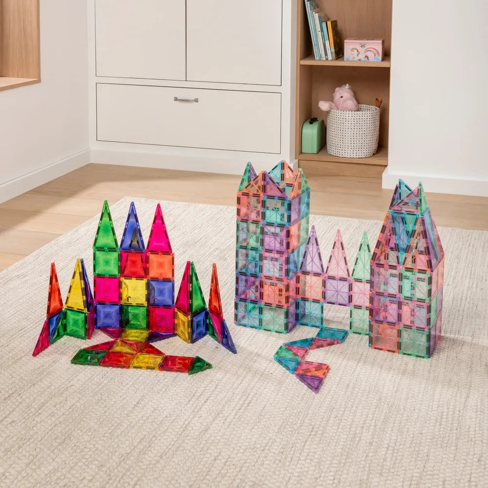 Magnetic Tiles 150-Piece Pastels & Diamond Shapes Building Set