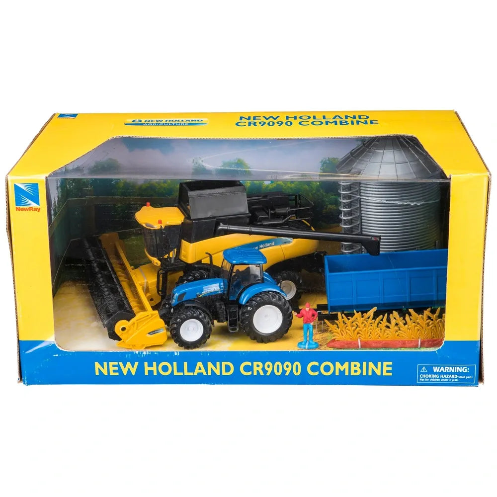 New Holland CR9090 Combine Harvester & Grain Bin 1:32 Scale Set