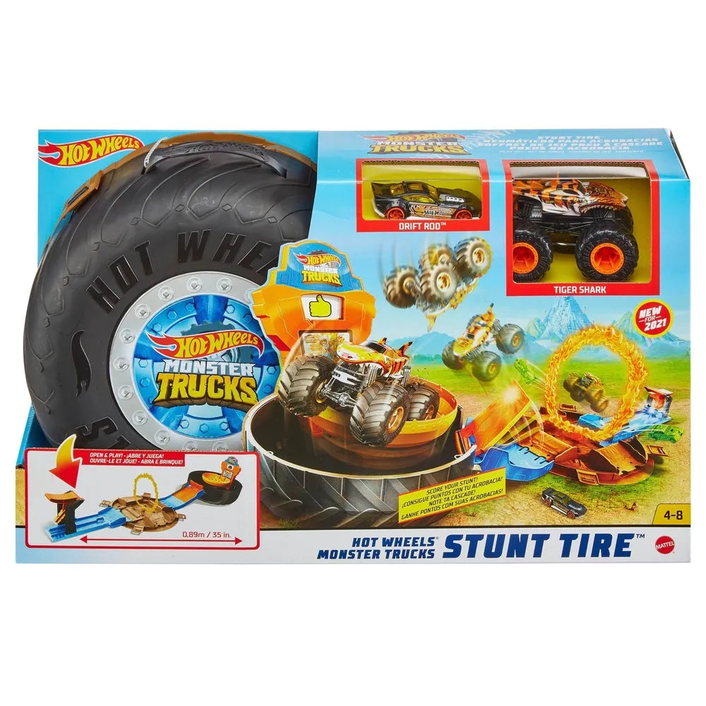 Hot Wheels Monster Trucks Stunt Tire Action Playset