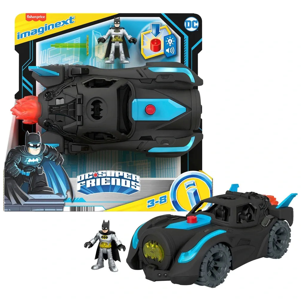 Fisher-Price Imaginext DC Super Friends Batmobile with Batman Figure & Lights