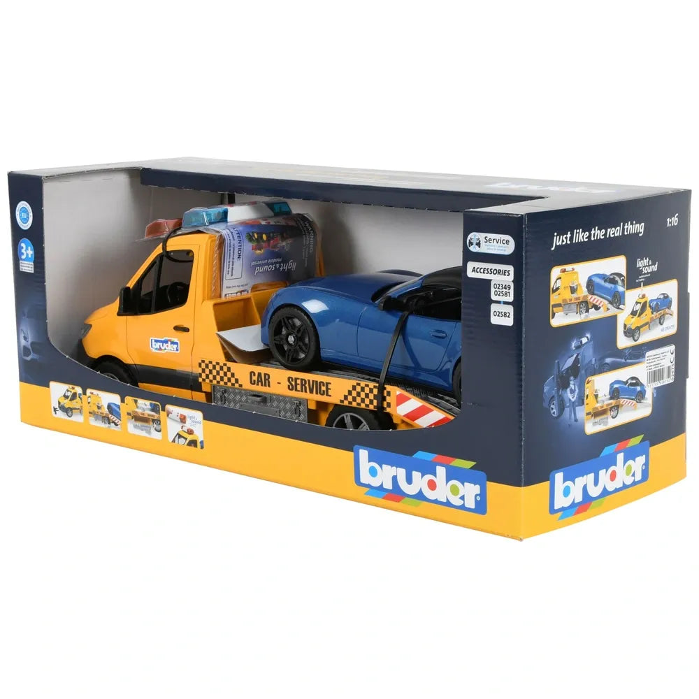 Bruder Mercedes-Benz Sprinter Car Transporter with Roadster Toy