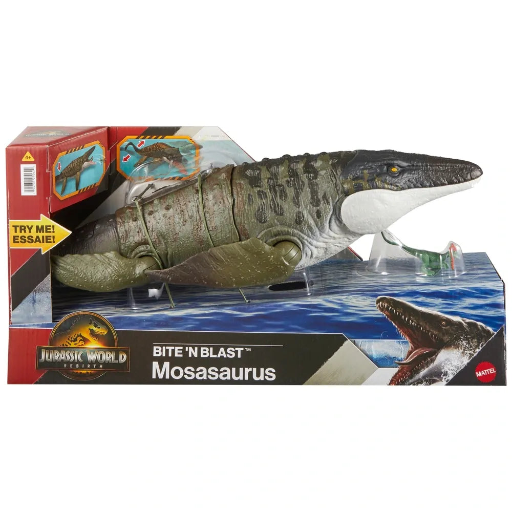 Jurassic World Mosasaurus Action Figure – Rebirth Bite 'N Blast