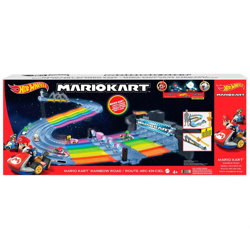 Hot Wheels Mario Kart Rainbow Road Racing Playset