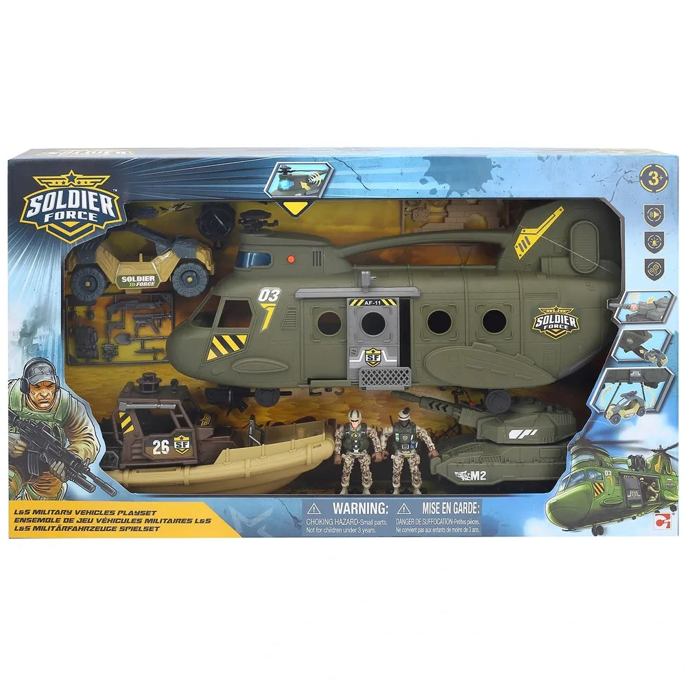 Soldier Force Playset: Military Vehicles with Lights & Sound Effects