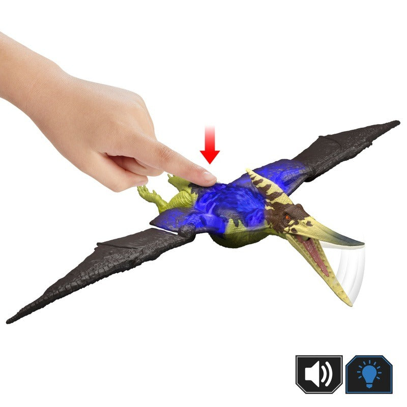 Jurassic World Wild Roar Pteranodon Dinosaur Action Figure Toy for Kids