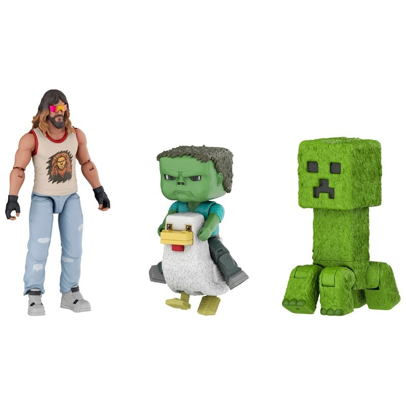 Minecraft Movie Action Figures 4-Pack Woodland Mansion Throwdown