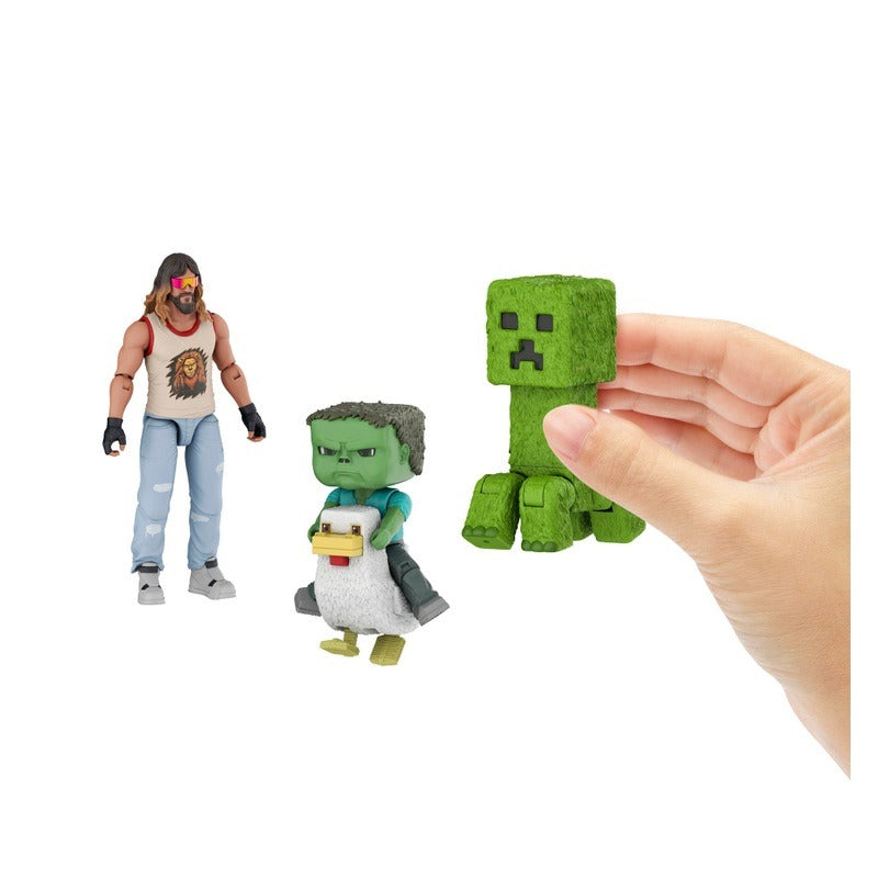 Minecraft Movie Action Figures 4-Pack Woodland Mansion Throwdown