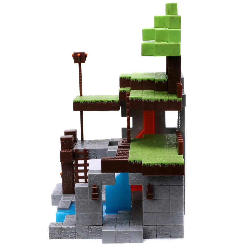 Minecraft Diecast Nano Figures – Overworld Scene Collectible Toy Set