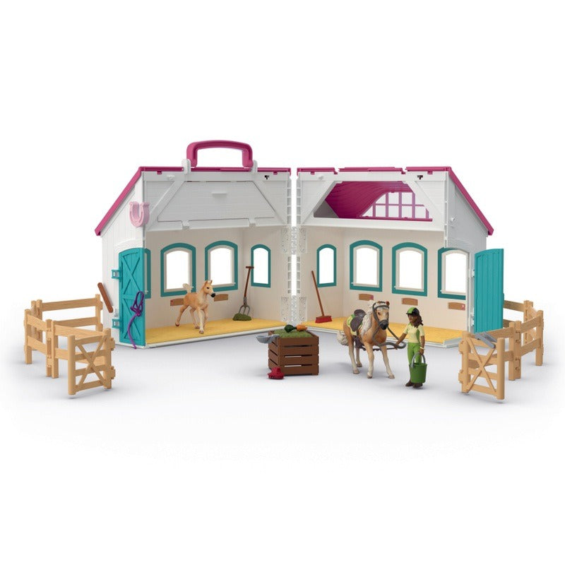 Schleich Horse Club Open Stable Playset – Little Horseshoe (42703)