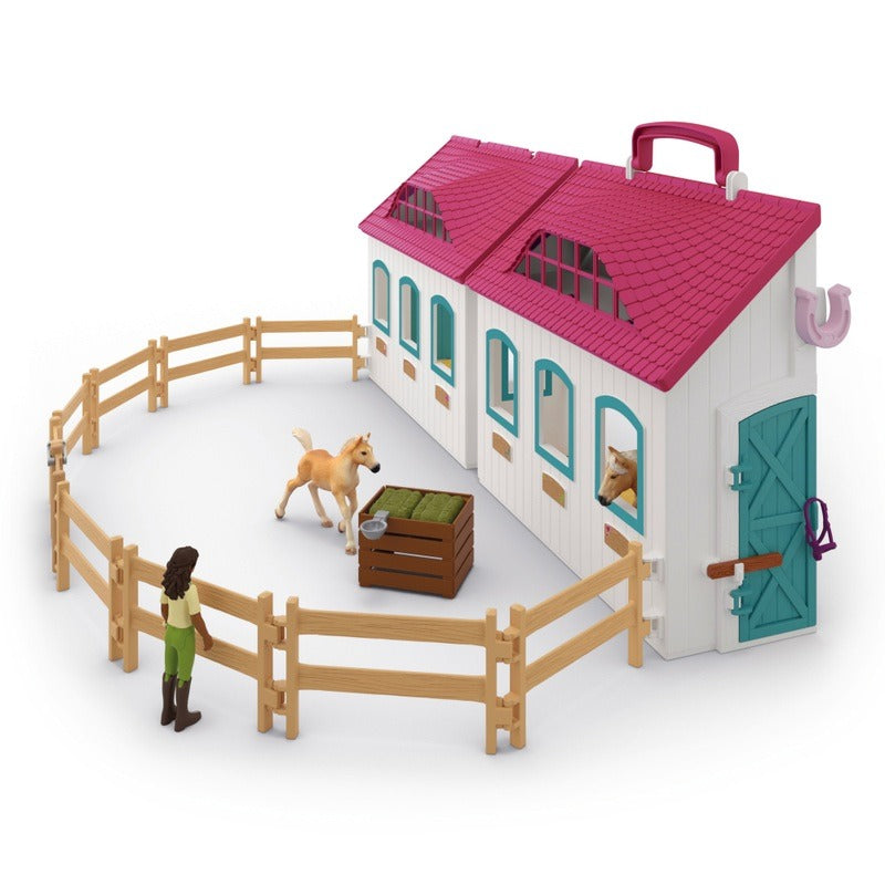 Schleich Horse Club Open Stable Playset – Little Horseshoe (42703)