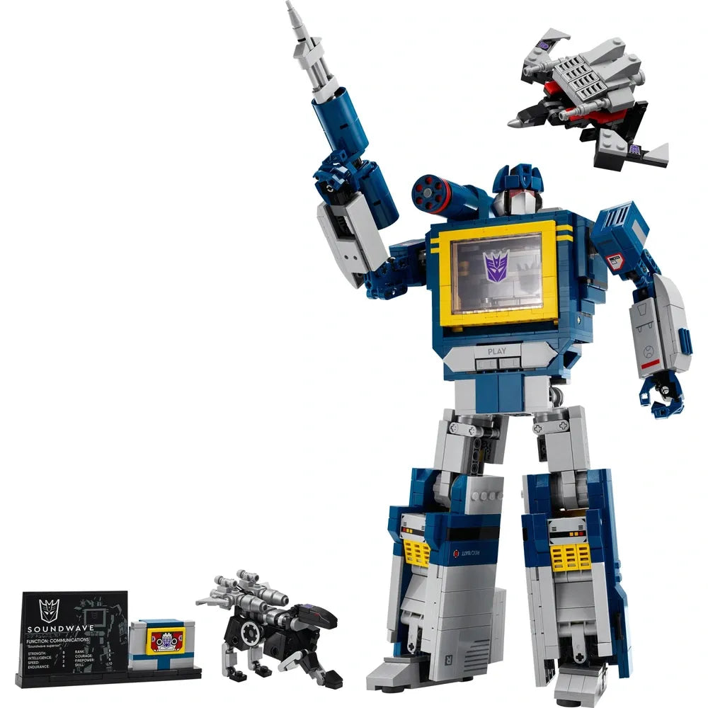 LEGO Icons 10358 Transformers Soundwave Building Set for Adults