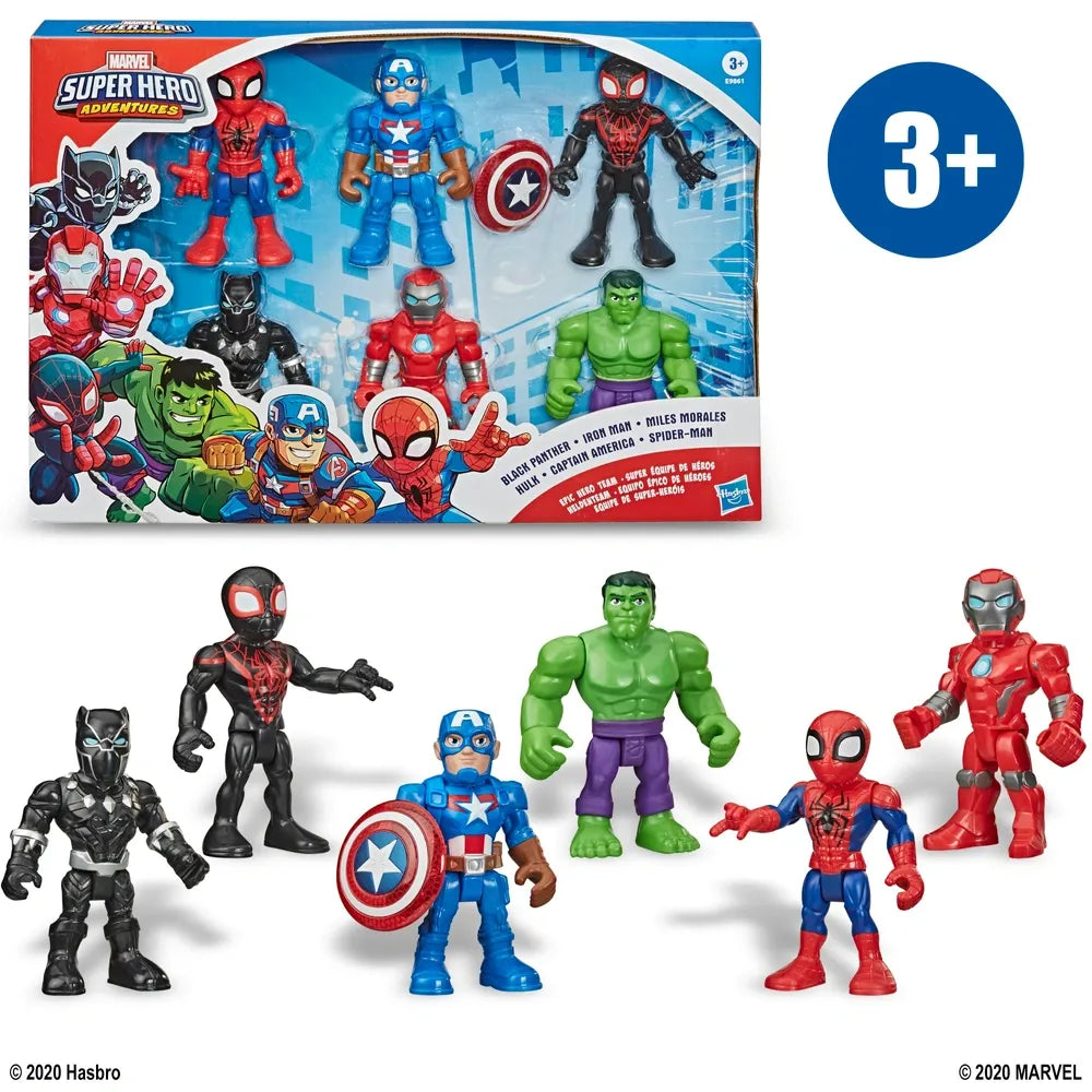 Playskool Heroes Marvel Super Hero Adventures 6-Pack Action Figures 12.5cm