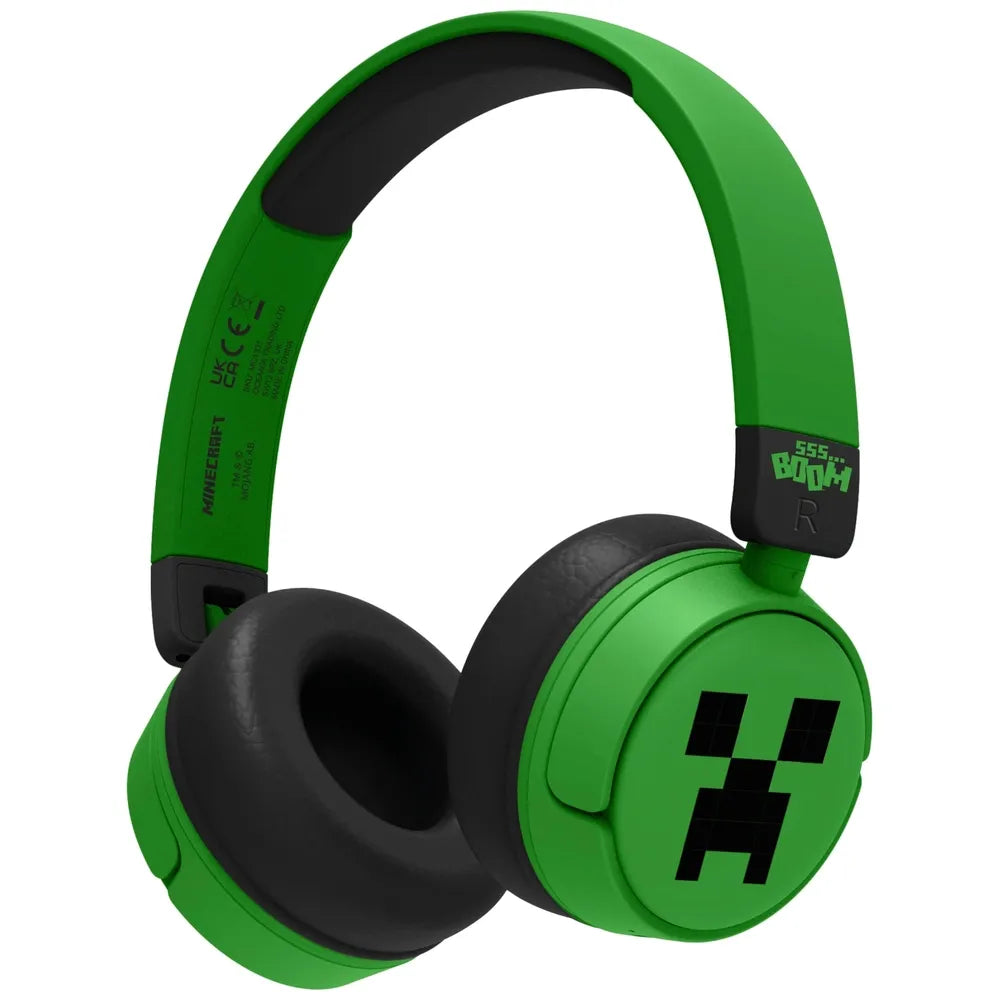 Minecraft Creeper Kids Wireless Bluetooth Headphones – Gaming Audio