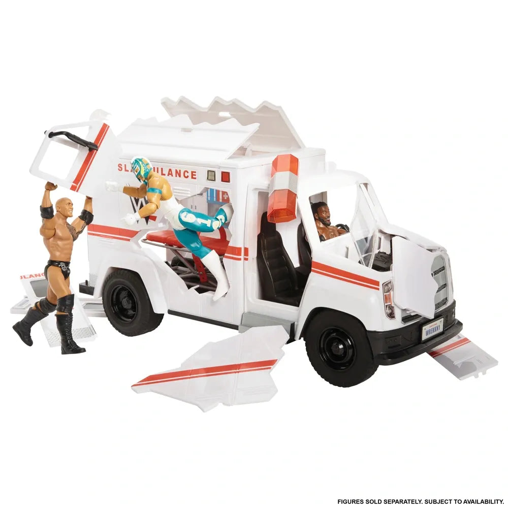 WWE Wrekkin' Slambulance Breakaway Action Vehicle Playset